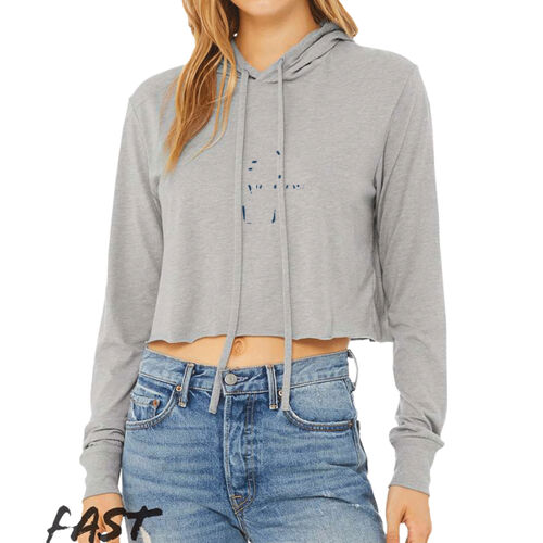 Smoothies & More - Women’s Triblend Cropped Long Sleeve Hoodie Thumbnail